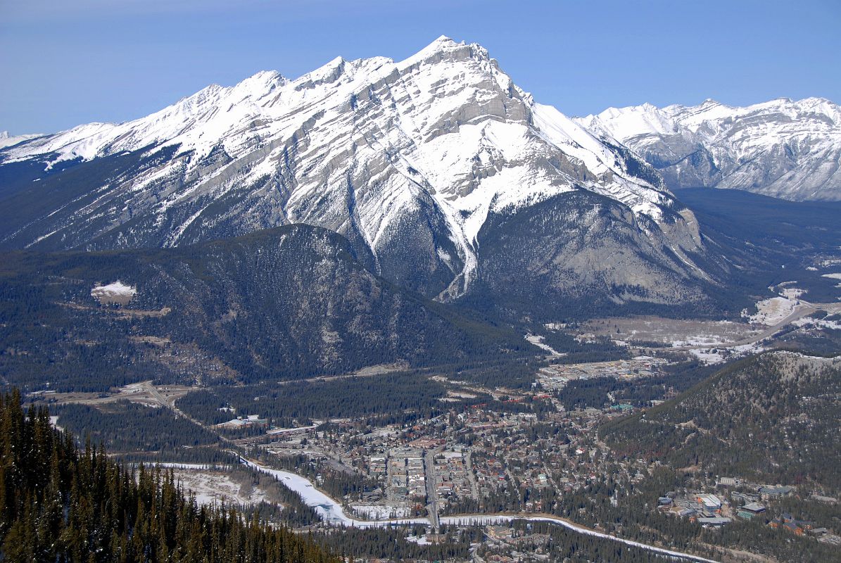 13 Banff Below Cascade Mountain, Bow River, Mount Astley From Sulphur Mountain At Top Of Banff Gondola In Winter